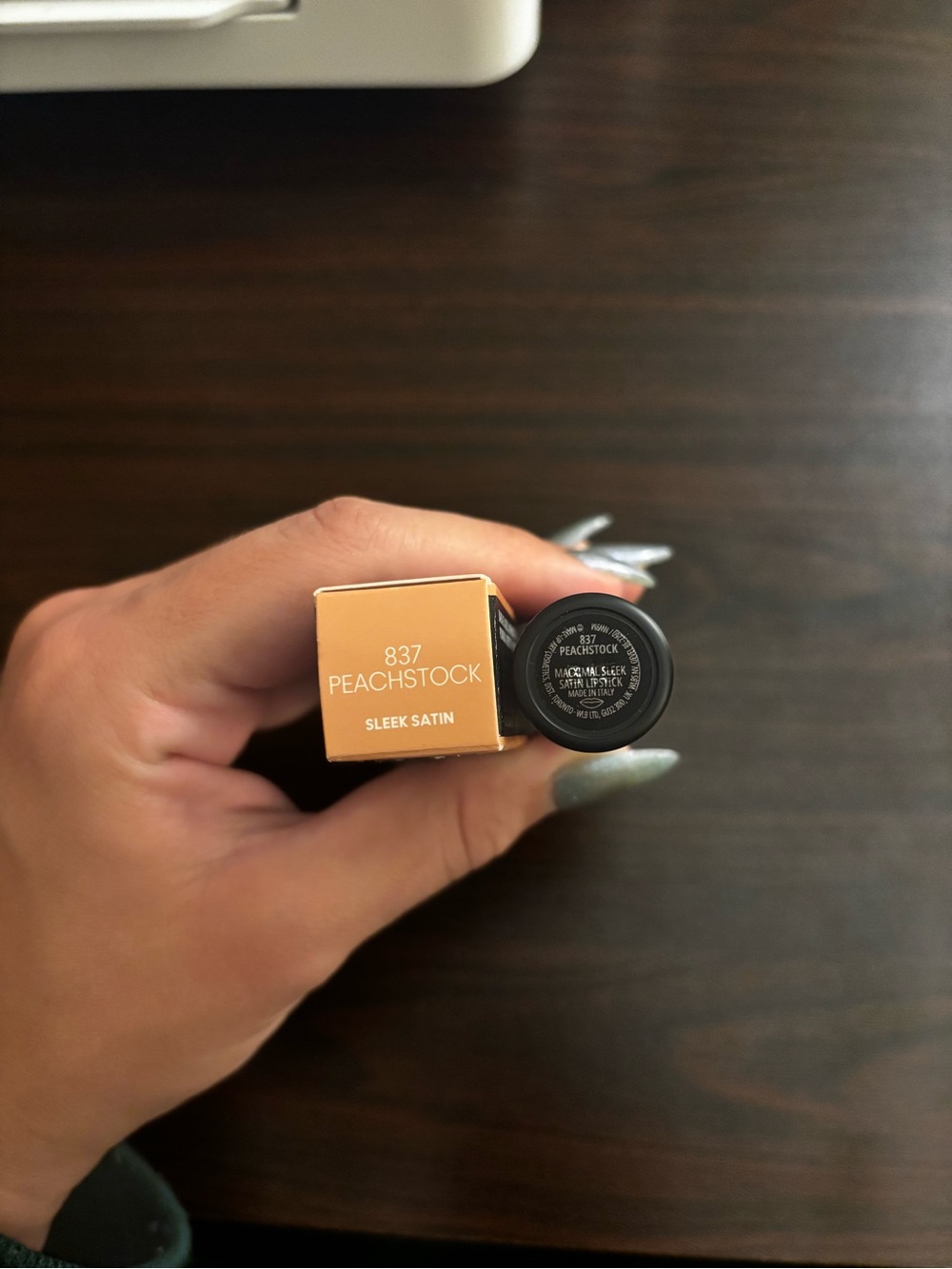 NWT MAC Macximal Sleek Satin Lipstick - Peach Stock 837 (Warm Tone Peach) - Picture 8 of 9